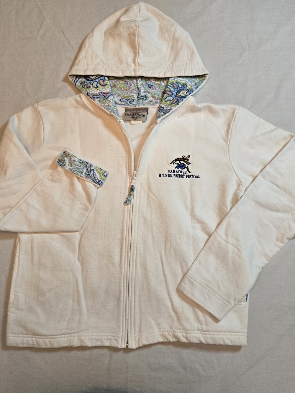 Vintage Wild Blueberry Festival Zip Up Hoodie - Paradise, MI